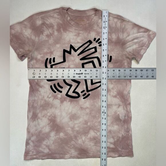 Keith Haring Art Graphic T-shirt Women Medium Pink Tie Dye Short Sleeve Music - Picture 5 of 5